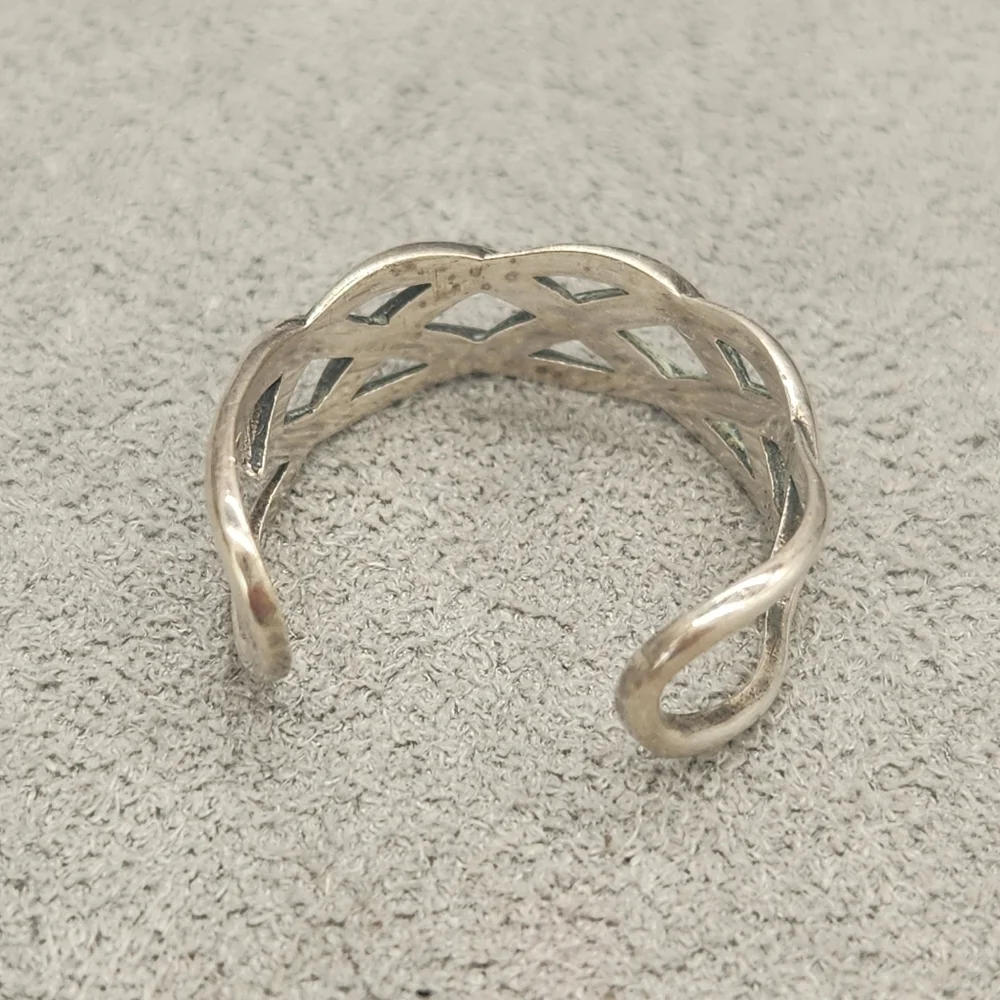 Celtic Knot Ring Men's 9.5 Sterling Silver 925 Woven Braided Lover's Unisex Half